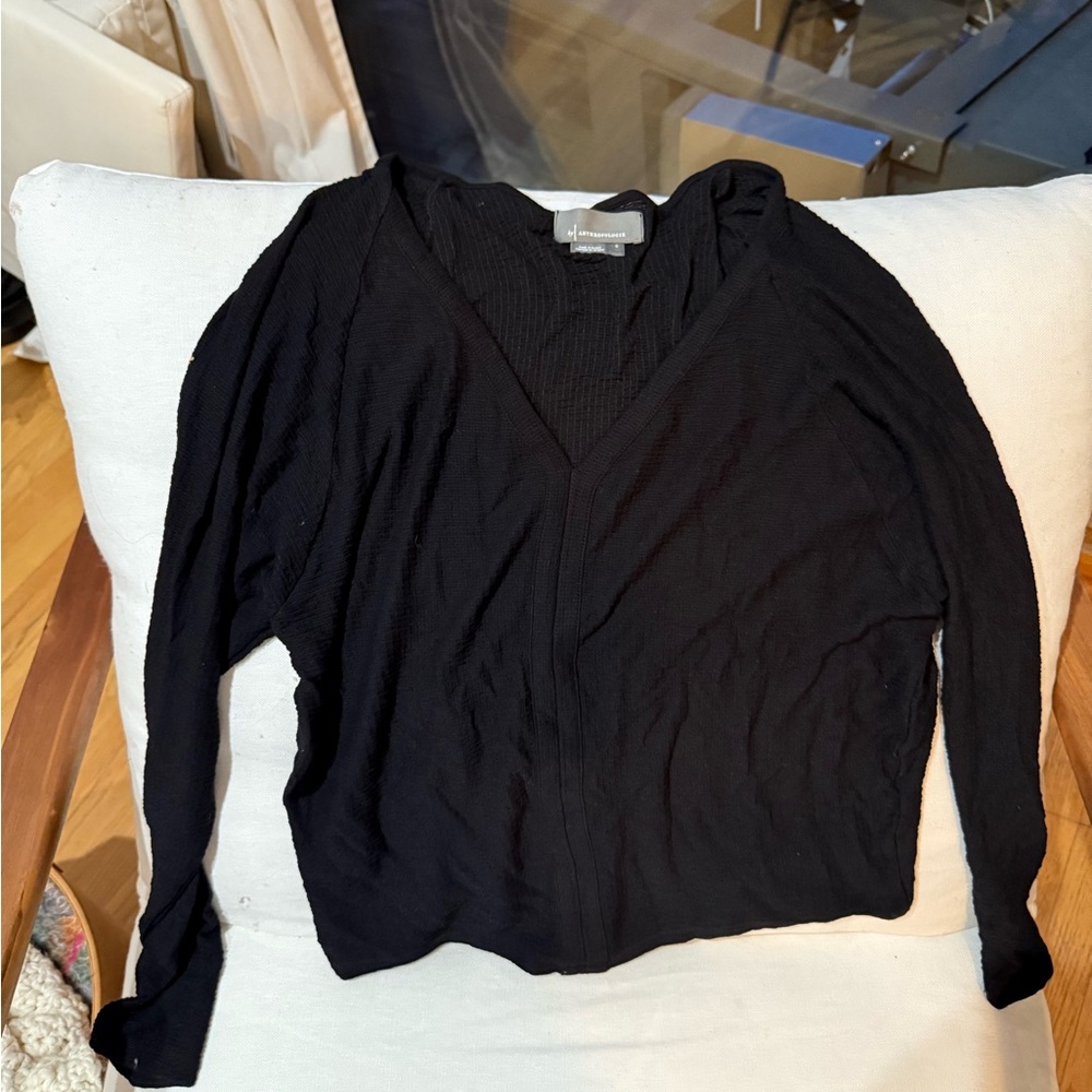 Anthropologie Elegant Black Blouse